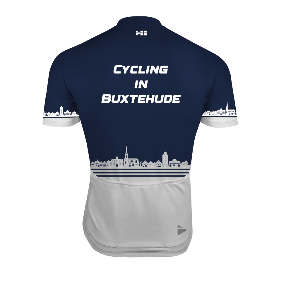 Sonderedition Bike Tour Trikot Skyline Buxtehude (Cyclassics Blau/Weiß)