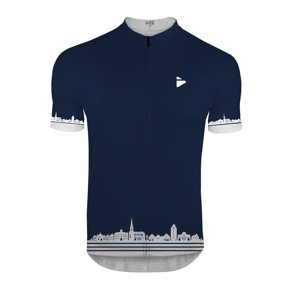 Sonderedition Bike Tour Trikot Skyline Buxtehude (Cyclassics Blau/Weiß)