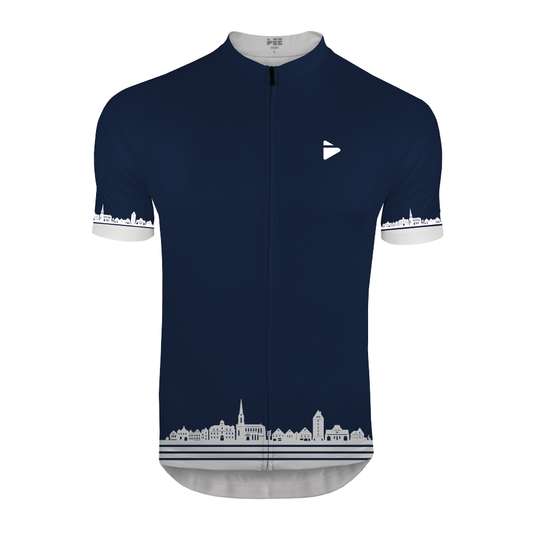 Sonderedition Bike Tour Trikot Skyline Buxtehude (Cyclassics Blau/Weiß)