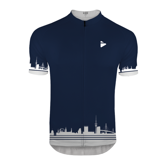 Sonderedition Bike Tour Trikot Skyline Hamburg (Cyclassics Blau/Weiß)