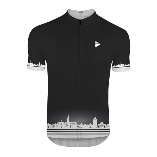 Sonderedition Bike Tour Trikot Skyline Buxtehude (Schwarz/Weiß)